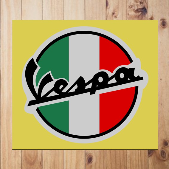 Stiker Vespa Logo