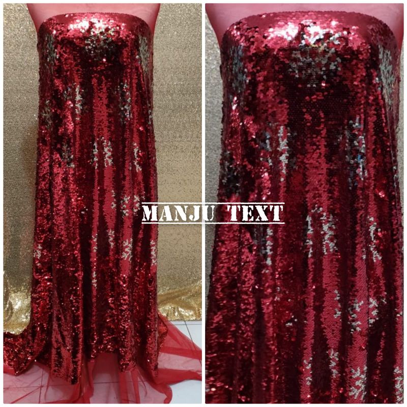 Kain sequin gradasi / bahan sequin seribu Payet / gradasi multi colour/ cocok untuk gaun, dress,dll