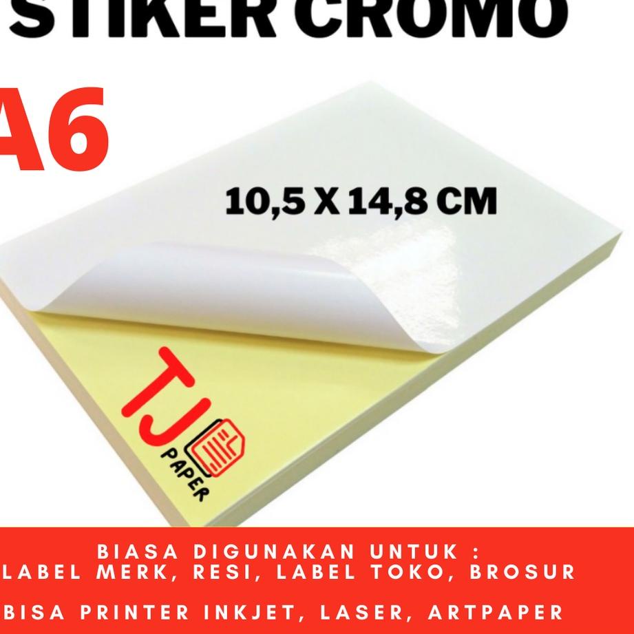 

Baru - Sticker HVS / Cromo isi 500 lembar A6 Lintec Sticker Doff / Stiker Resi / Print Resi / Sticker Glossy