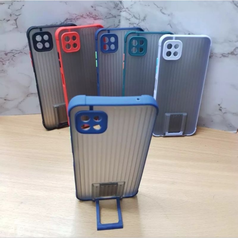 Case Choice Koper Standing + Pelindung Camera Oppo A15/A15S/A16/A5S/A12/A7/A11K (Casing Soft Case)