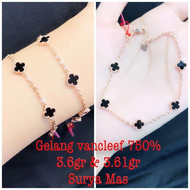 Gelang vancleef emas 750%