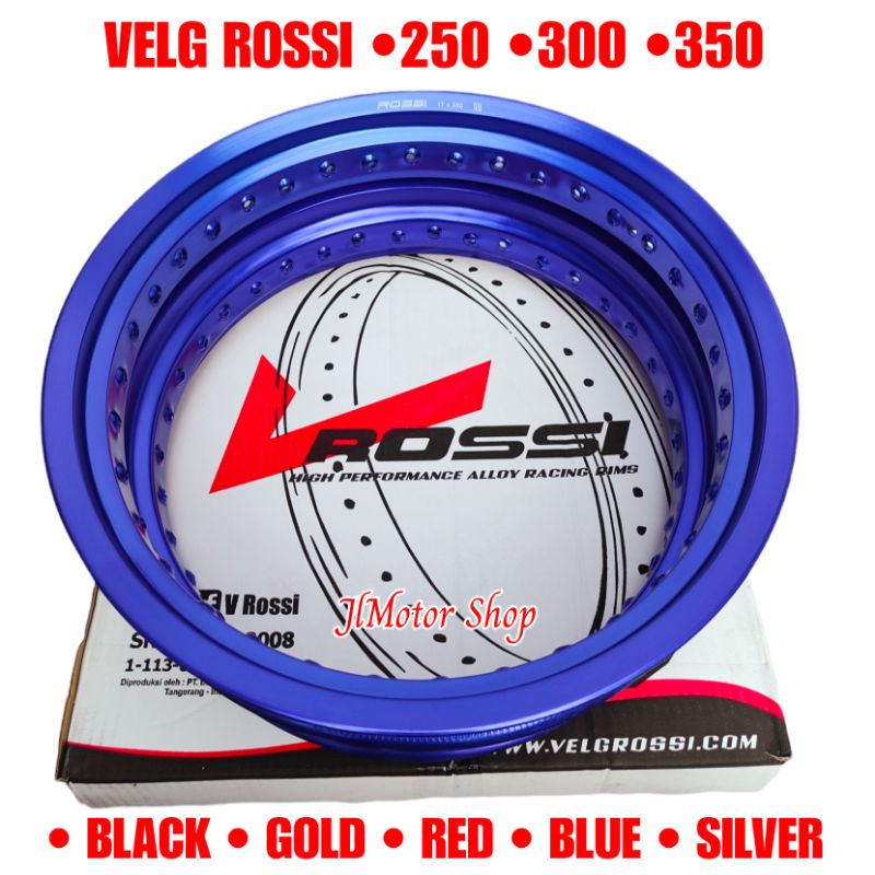 VELG ROSSI RING 17 250 300 350 - VELG VROSSI RING 17 250 300 350 HITAM MERAH GOLD SILVER BIRU HITAM KILAT DOFF LUBANG 36