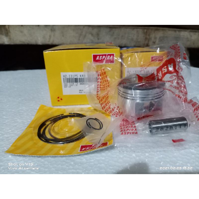 (1set)Piston Kit Seher Set Os Standar STD 0 25 50 75 100 Beat ESP Vario 110 FI Scoopy ESP Starter Halus Asli Aspira H2-131xx-K48-1100