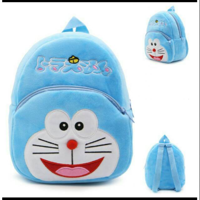 Tas anak balita karakter Doraemon bahan plush ransel sekolah