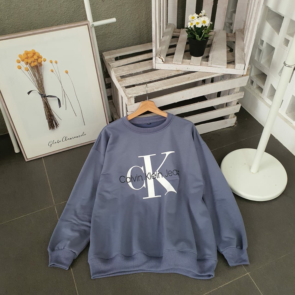 CK SWEATER CREWNECK OVERSIZE FLEECE