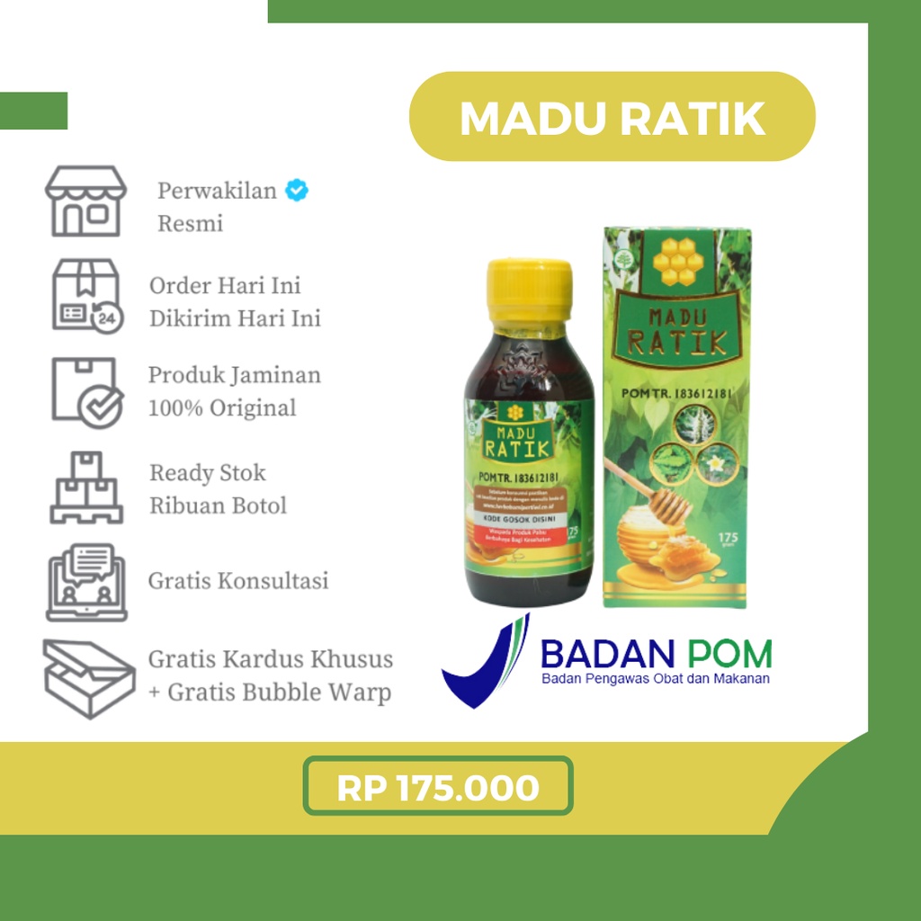 

PROMO MADU HERBAL UNTUK REMATIK - MADU RATIK 100% ORIGINAL - 175Gr