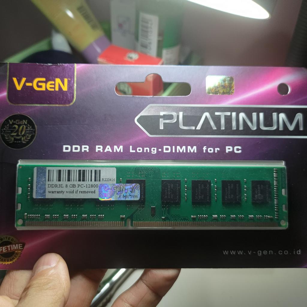 Dimm RAM Vgen V-gen Platinum 8GB DDR3L 12800 Resmi