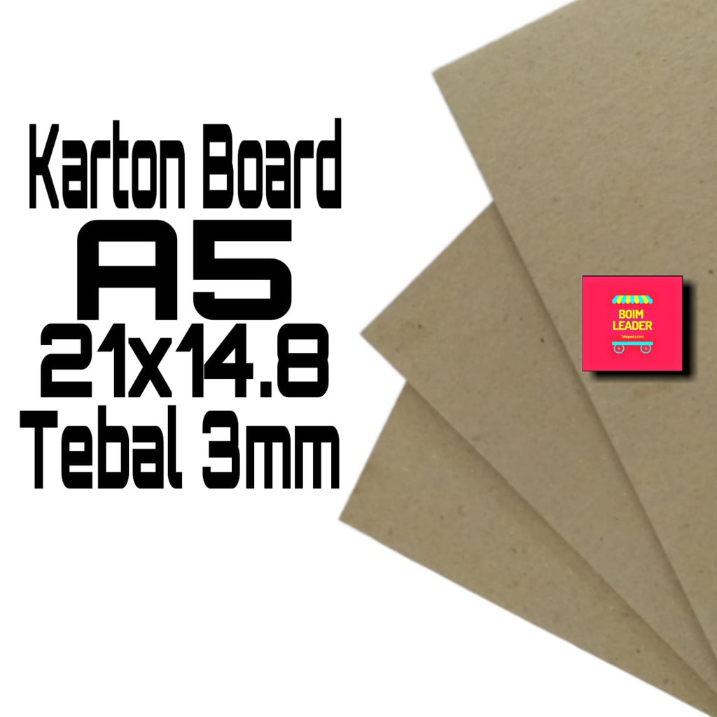 

Karton Board Tebal 3mm ukuran A5 21x14,8cm