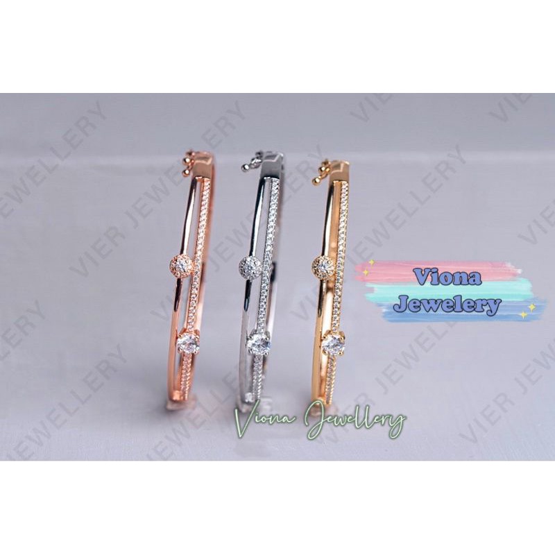 Gelang Look Diamond (Vier) Replika Berlian Permata Zirconia