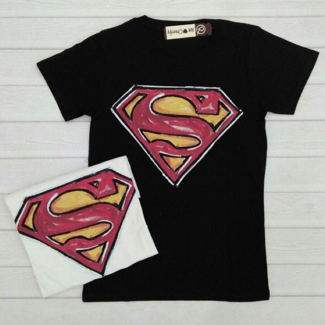 Kaos Motif Superman Abu2 Jumbo Big Size