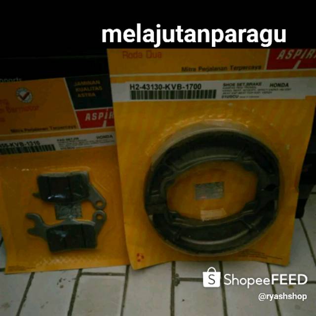 Paket kampas rem aspira for Beat f1/beat esp/beat pop/beat karbu/vario techno cbs/vario 125