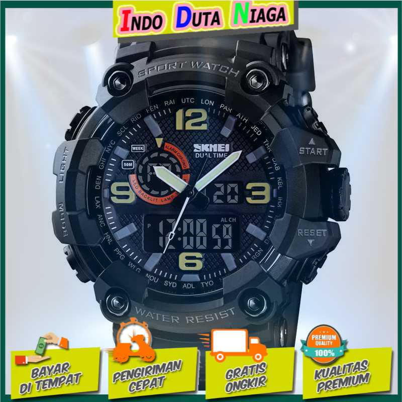 IDN - SKMEI Jam Tangan Digital Analog 3 Time Pria - 1520