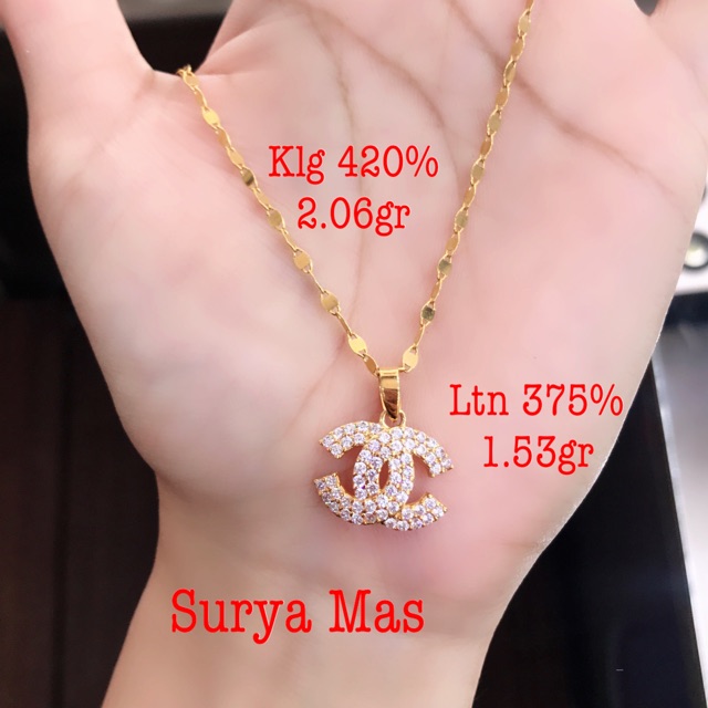 Kalung 420% dan liontin emas 375%