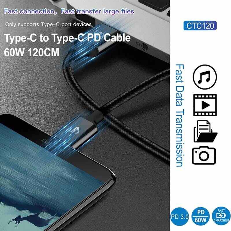 Kabel Data Type C to Type C PD Cable 60W 120CM Ultimate Power