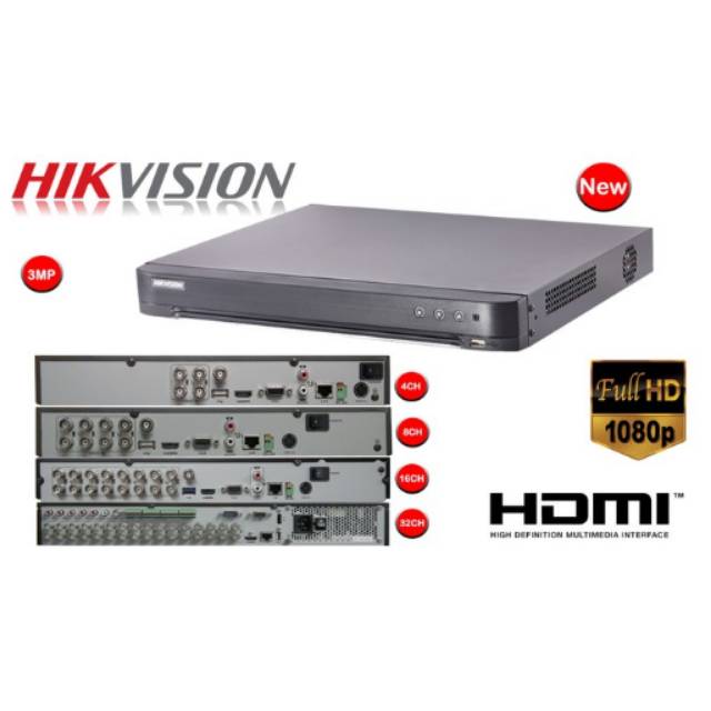 DVR HIKVISION 4CH DS-7204HQHI-K1 1080P FULL HD NEW SERIES