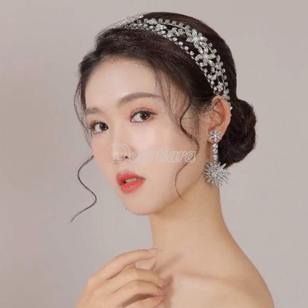 New Luxury Rhinestone Zirconium Stone Hoop Retro Bridal Headdress Headband Crown