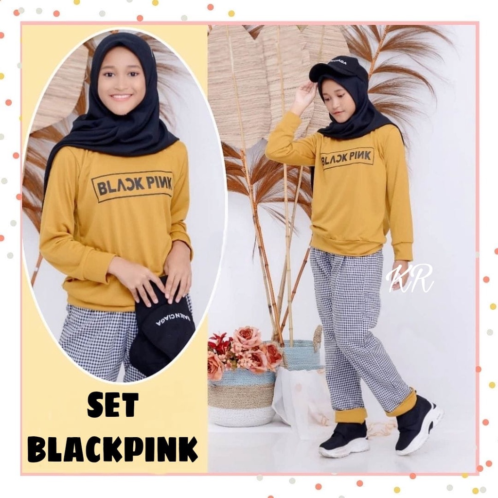 SET CELANA BLACKPINK KID ANAK, BABYTERRY KATUN, SETELAN