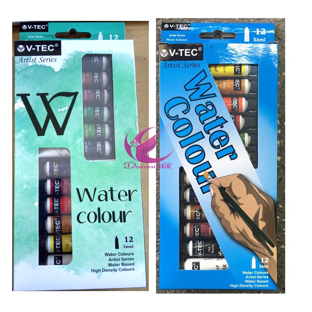 

V-Tec Water Colours 12 warna 6 ml 1325