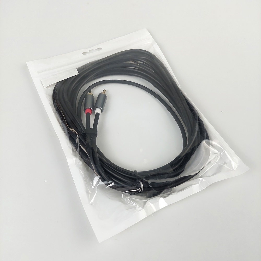 Vention Kabel 3.5mm Male ke 2 RCA Male HiFi 5M - Black