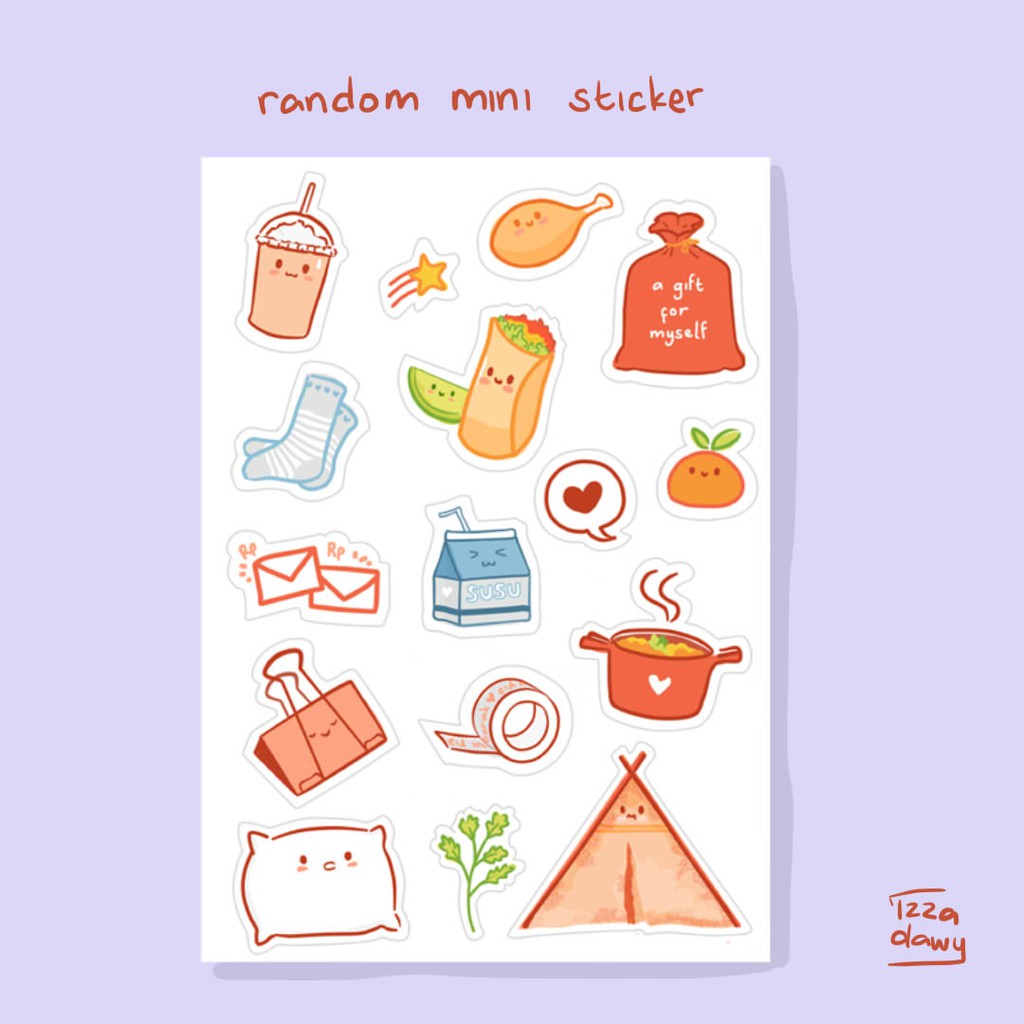 

Mini Sticker - Stiker Daily Journaling Bujo Scrapbook Decor Diary Cute