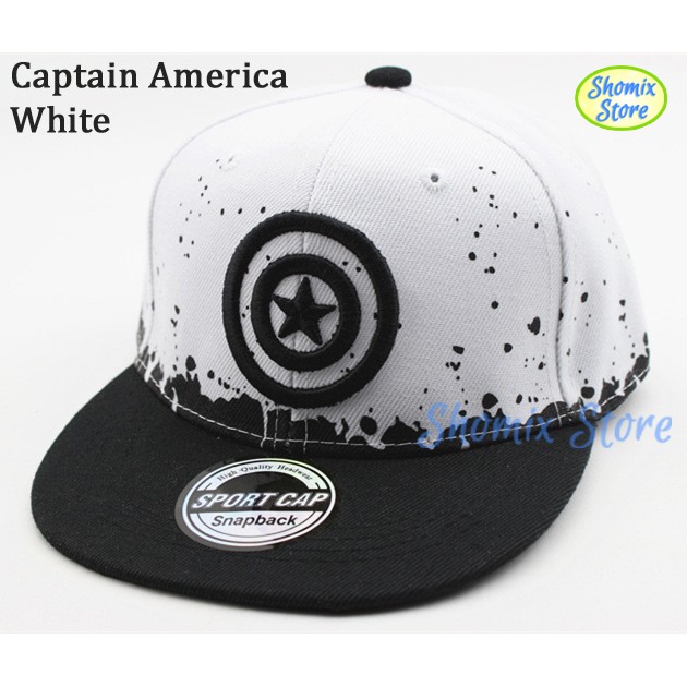 Snapback Black And White Superhero Kids Baseball Hat Topi Anak Casual-3