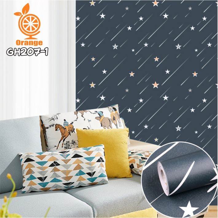 Wallpaper Stiker Motif Cloud Wallpaper Dinding Kamar Tidur Aesthetic Wall Stiker Dinding 3D-GH207-1