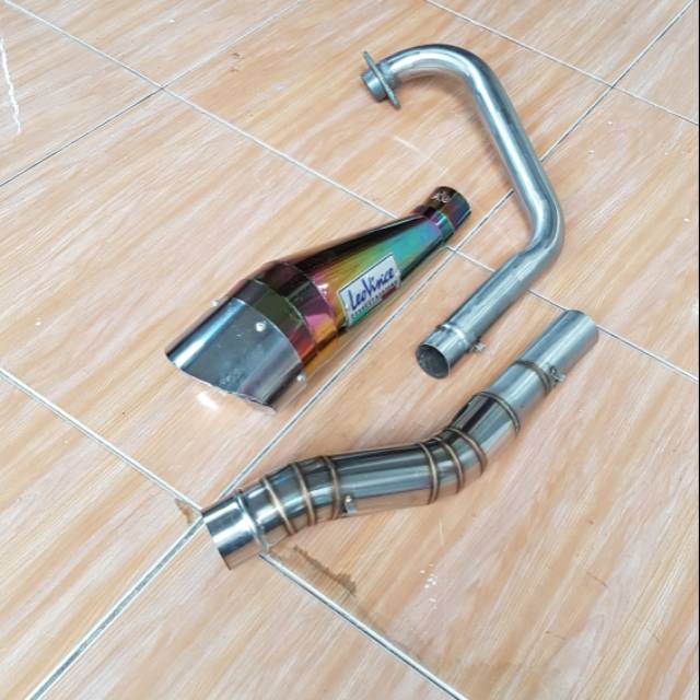 KNALPOT RACING VIXION-R 15 LEOVINCE RAINBOW