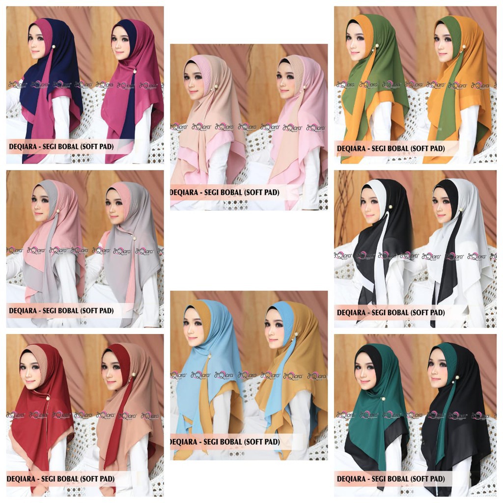 JILBAB INSTAN SEGI DEQIARA  / JILBAB SEGITIGA BOLAK BALIK KERUDUNG HIJAB TERMURAH