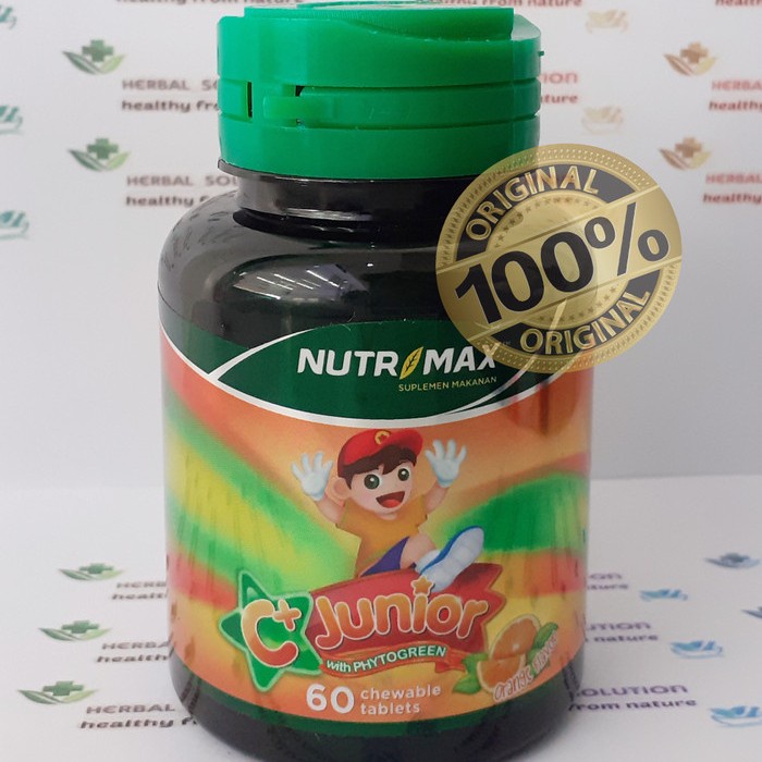 Nutrimax C+ Junior With Phytogreen @60 Chewable Vitamin C Untuk Anak Vit Anak -