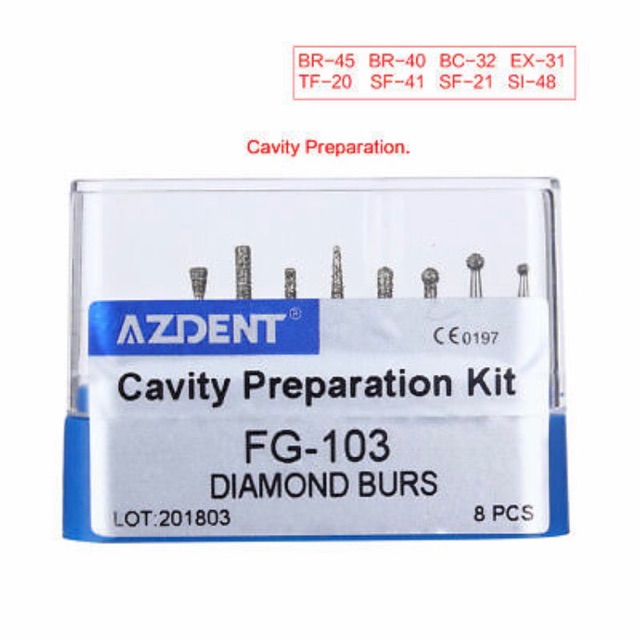 Jual Halodent Dental Bur Cavity Preparation Kit Preparasi Komposit Amalgam Shopee Indonesia