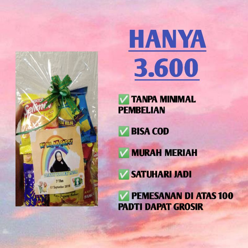 

Snack ulang tahun anak perempuan dan laki laki (TIDAK ADA MINIMAL ORDER)