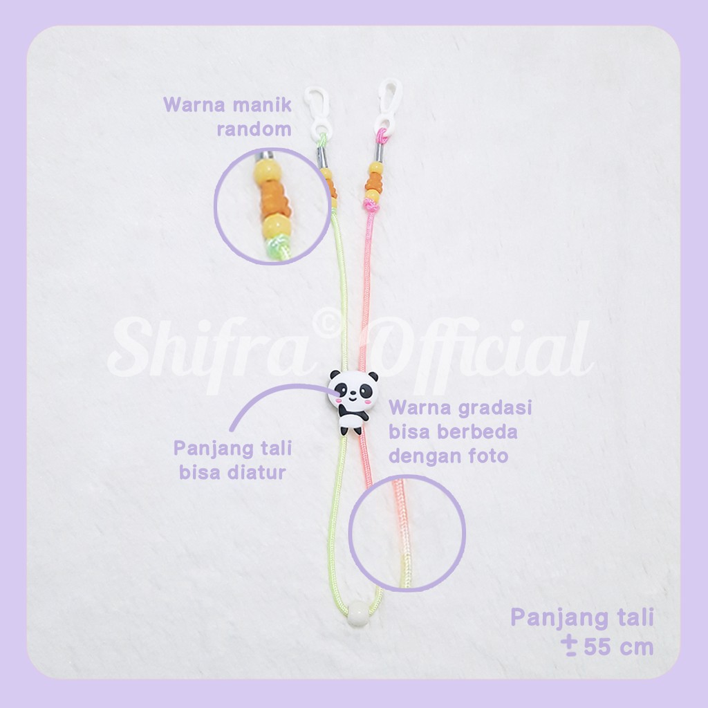 Shifra Tali Gantung Masker Anak Leher Hiasan Stopper Bear Car Fish Strawberry