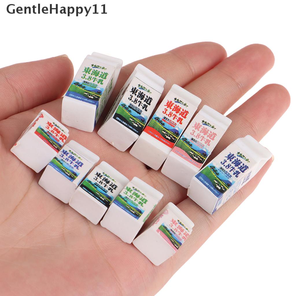 Gentlehappy 5pcs / set Mainan Miniatur Botol Susu + Gelas Karton Skala 1: 12 Untuk Aksesoris Rumah Boneka