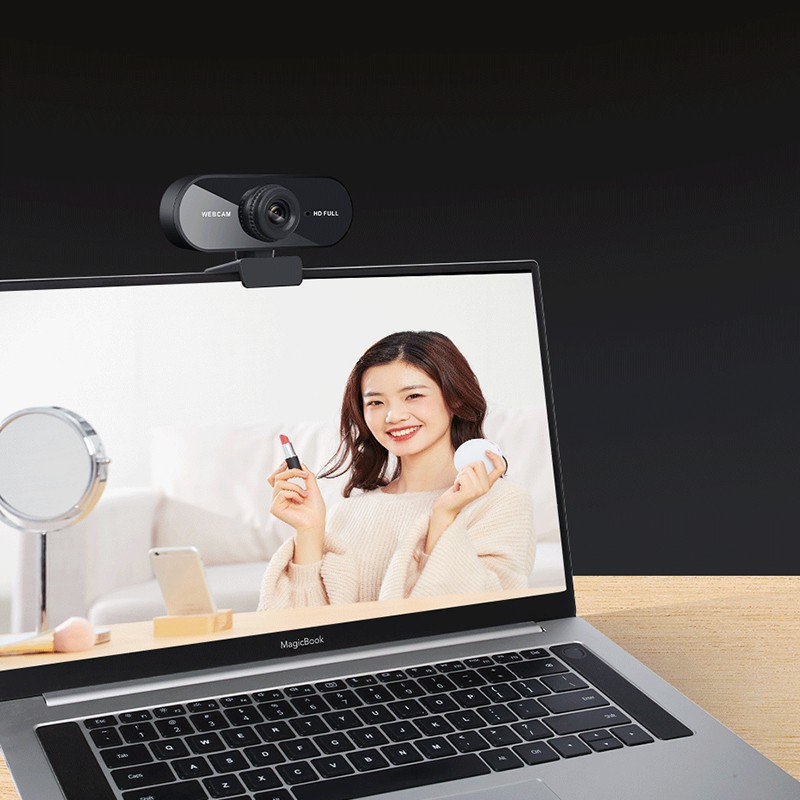 bonkyo Webcam PC Hd 1080p 85° Wide Angle 2mp 1920x1080p Dengan Mikrofon Untuk Komputer Pc/Laptop-2
