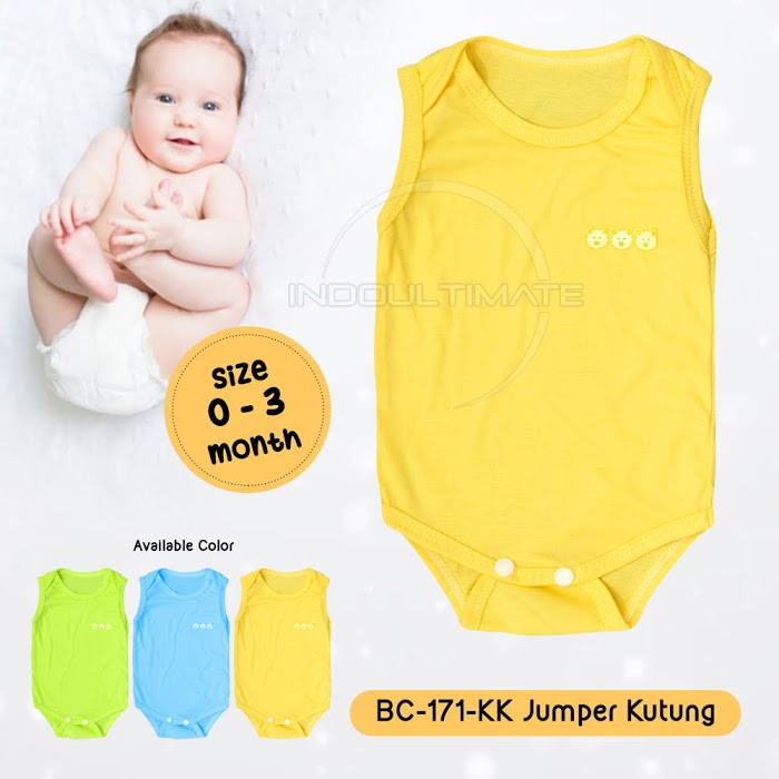 Jumper Jumsuit Jumpsuit Bayi Kutung Baru Lahir Perempuan Laki Laki Tanpa Lengan BC-171KK