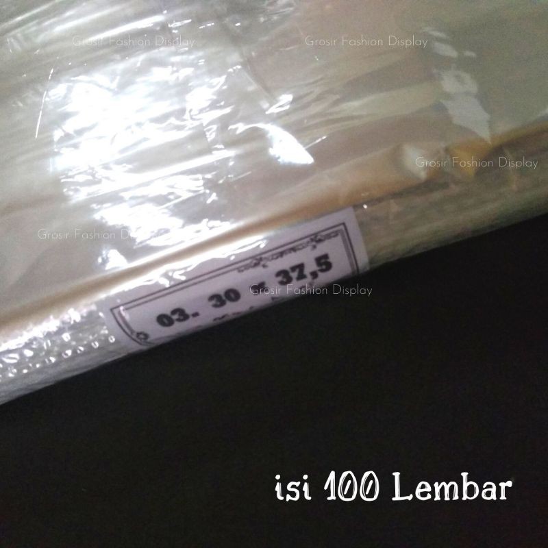 Plastik Packing Baju OPP Tebal 0,3mm/ Tebal 28 Mic Super  Plastik Baju Seal Lem Display Pakaian (PAK G)