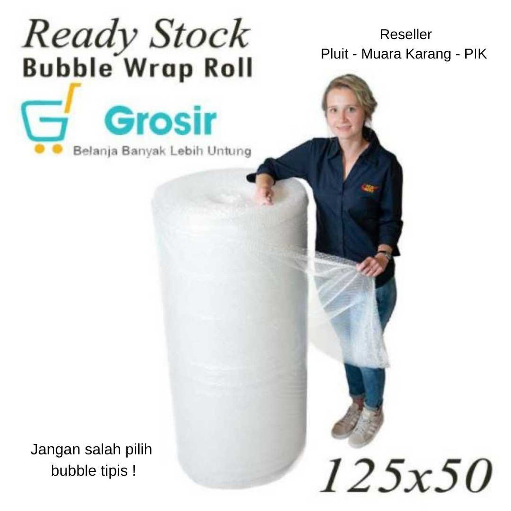 

BUBLE WRAP PUTIH Plastik Packing Buble Wrap Roll Murah 120cm x 50 meter PIK Kapuk Muara Karang Pluit Cengkareng Bubble Packing