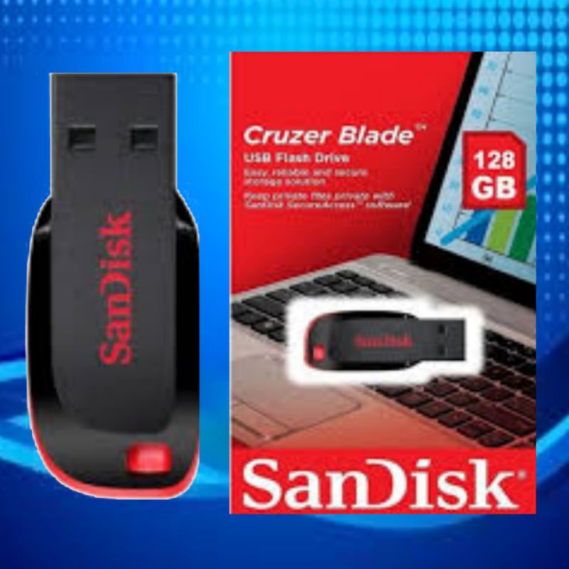 Jual SANDISK 128 Gb Cruzer CZ50 Flash Disk USB 2.0 Kapasitas 128GB