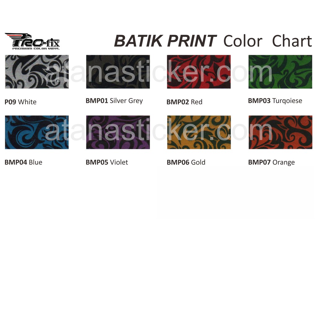 Profix Skotlet Batik Print Scotlet Motif Stiker Motive Decorative Vinyl Sticker Scotlite Decal Motor