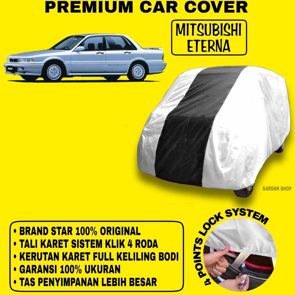 Body Cover MITSUBISHI ETERNA SILVER HITAM Penutup Bodi Mobil Mitsubishi Eterna Waterproof PREMIUM