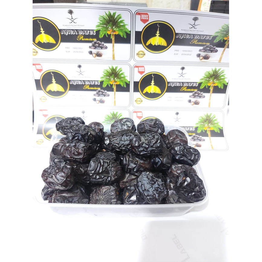 Kurma Ajwa 500gr Madinah / Kurma Nabi Asli 100% Saudi Premium