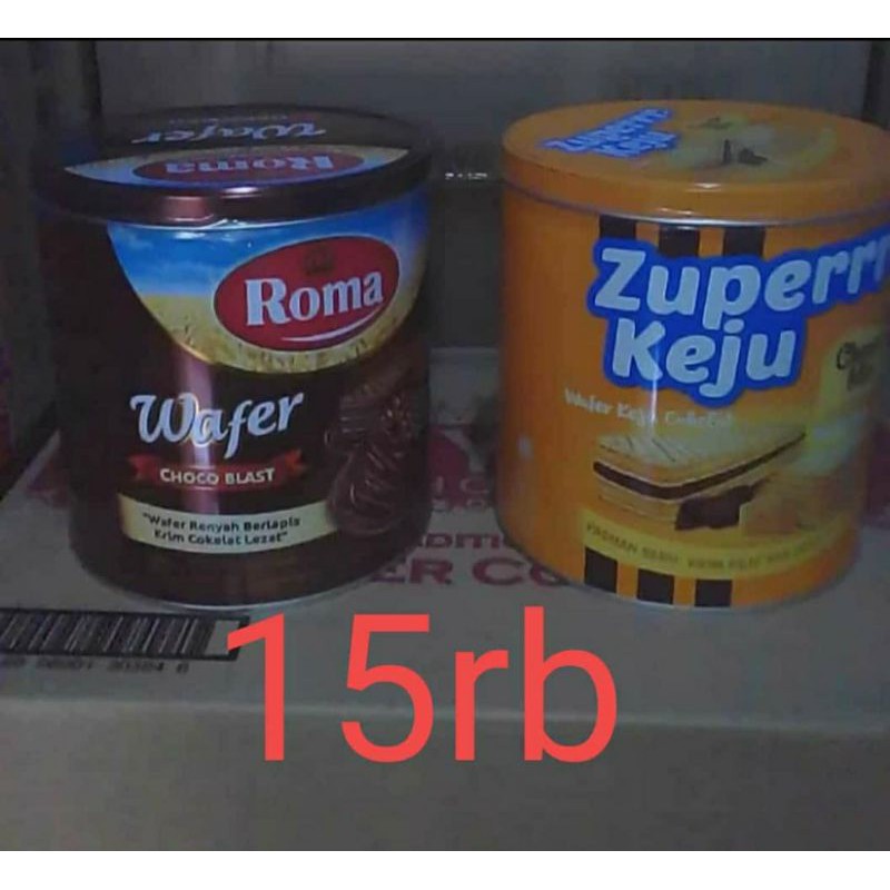 roma wafer coklat kaleng&zuper keju