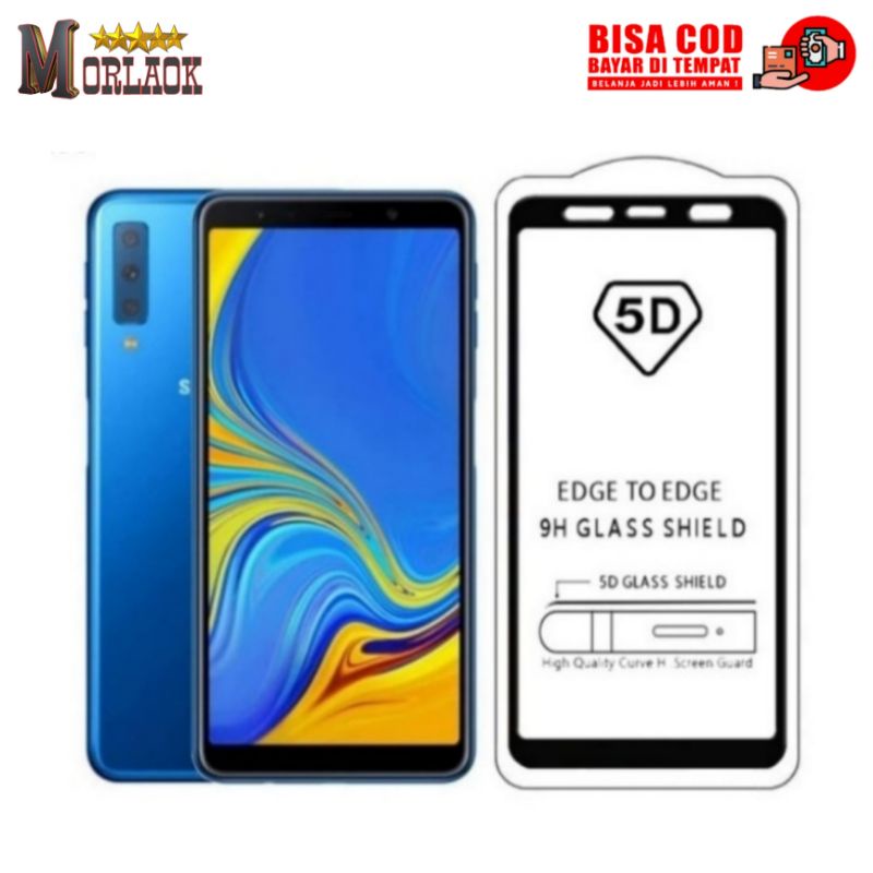 Tempered Glass Samsung Galaxy A7 2018 Full Layar