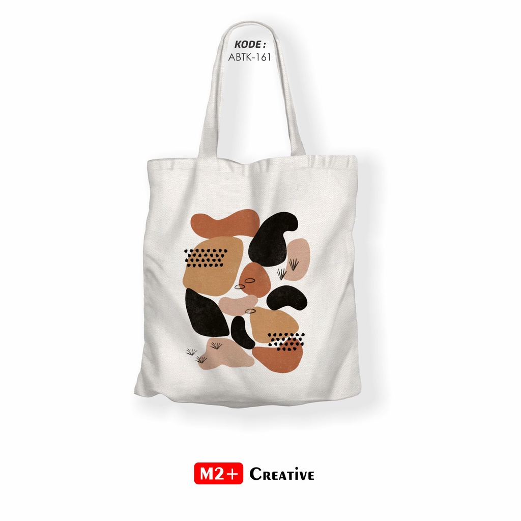 Totebag Aesthetic Tote Bag Kanvas Putih Estetik Tas Totebag Wanita Seri 161-165