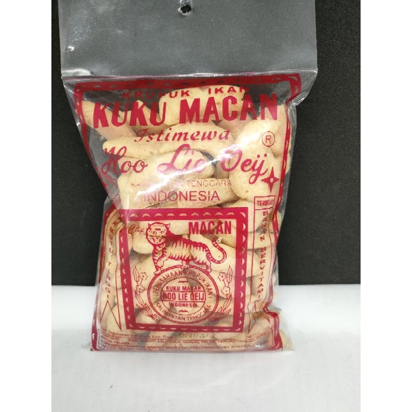 

KERIPIK KERUPUK cemilan SNACK kuku macan rasa ikan tengiri asli 100gr