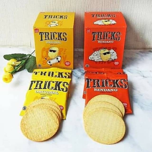 Jual tricks biskuit kentang potato baked chips halal (10pc x 20gr