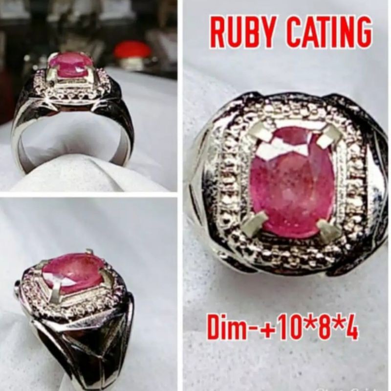 NATURAL BATU PERMATA RUBY MADAGASKAR JAMINAN ASLI NATURAL A13