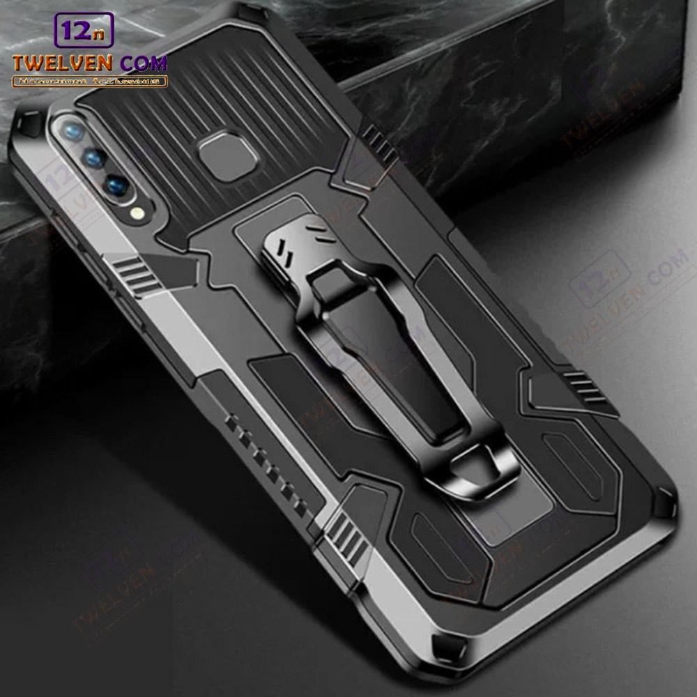 Case Shockproof Samsung A20s Armor Hardcase Stand Clip