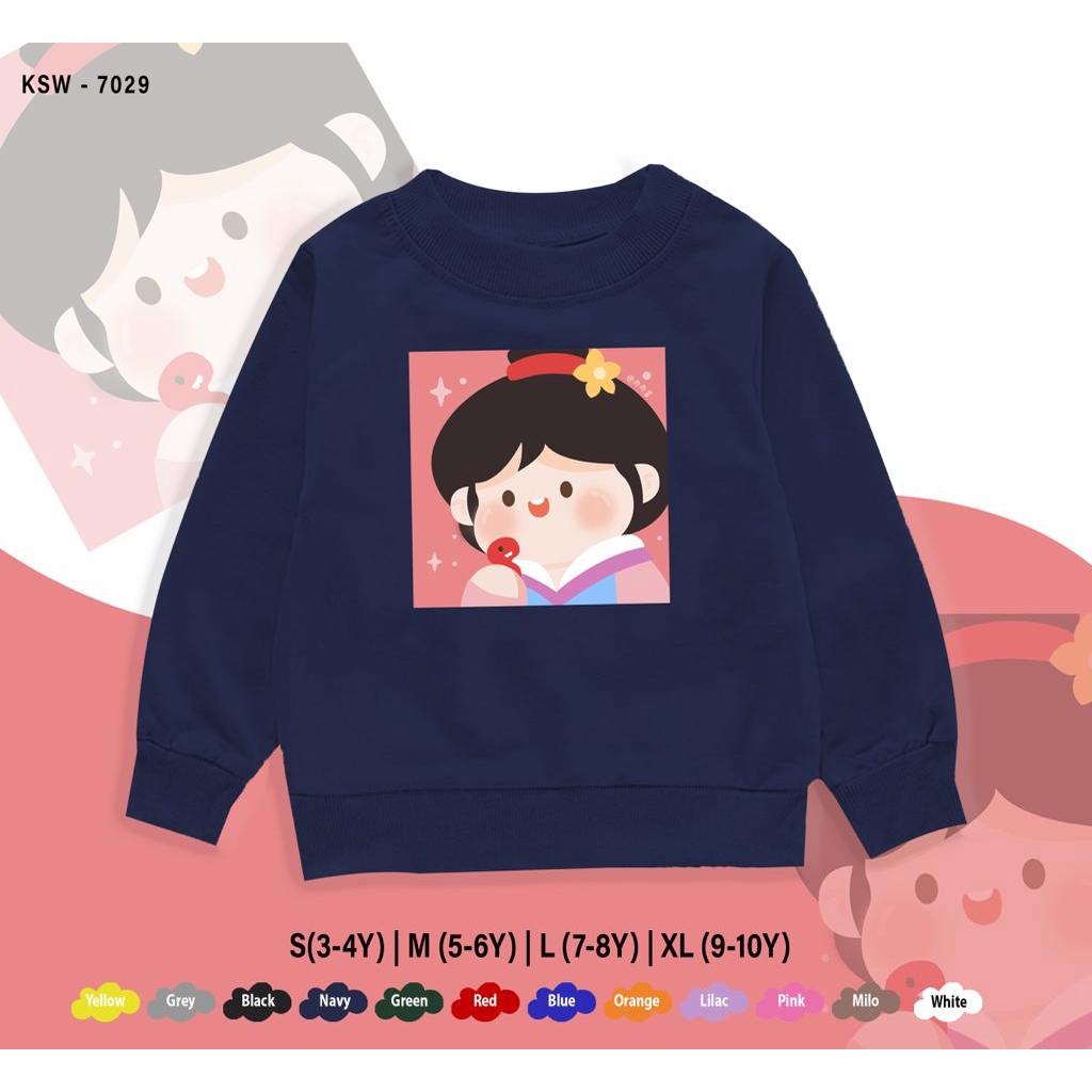 SWEATER ANAK KEREN / GAMBAR MULAN CHUBBY CUTE / SWEATER KIDS / 1-10 TAHUN / BAHAN FLEECE PREMIUM / ADEM / UNISEX / CUSTOM