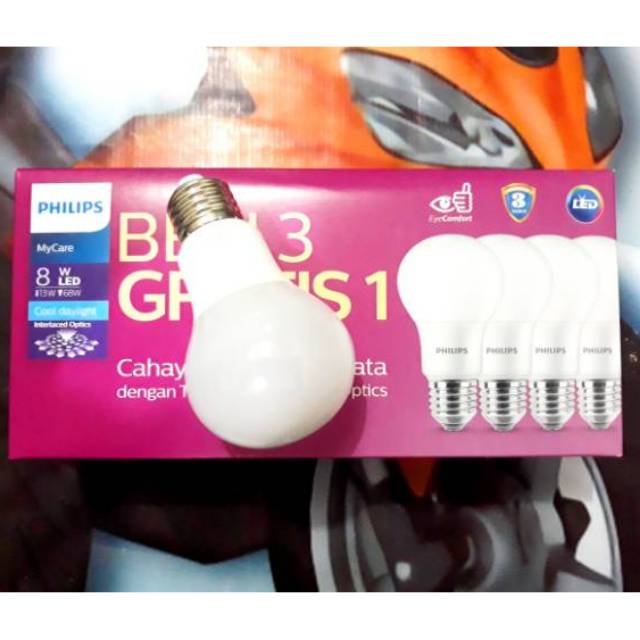 Lampu Led Philips 8w 8 watt (Harga per 1 buah lampu)